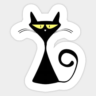 Black cat Sticker